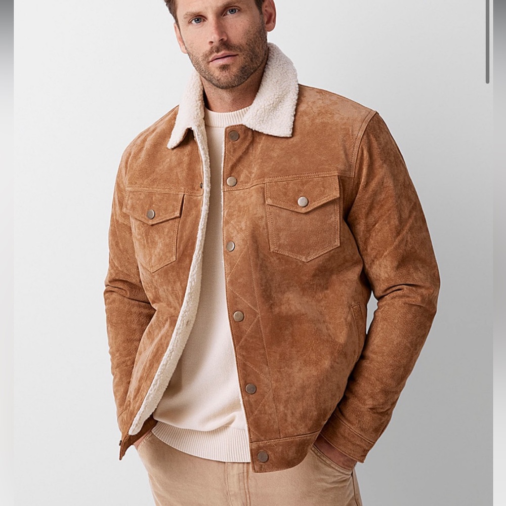 Suede Trucker Jacket - Men’s Small